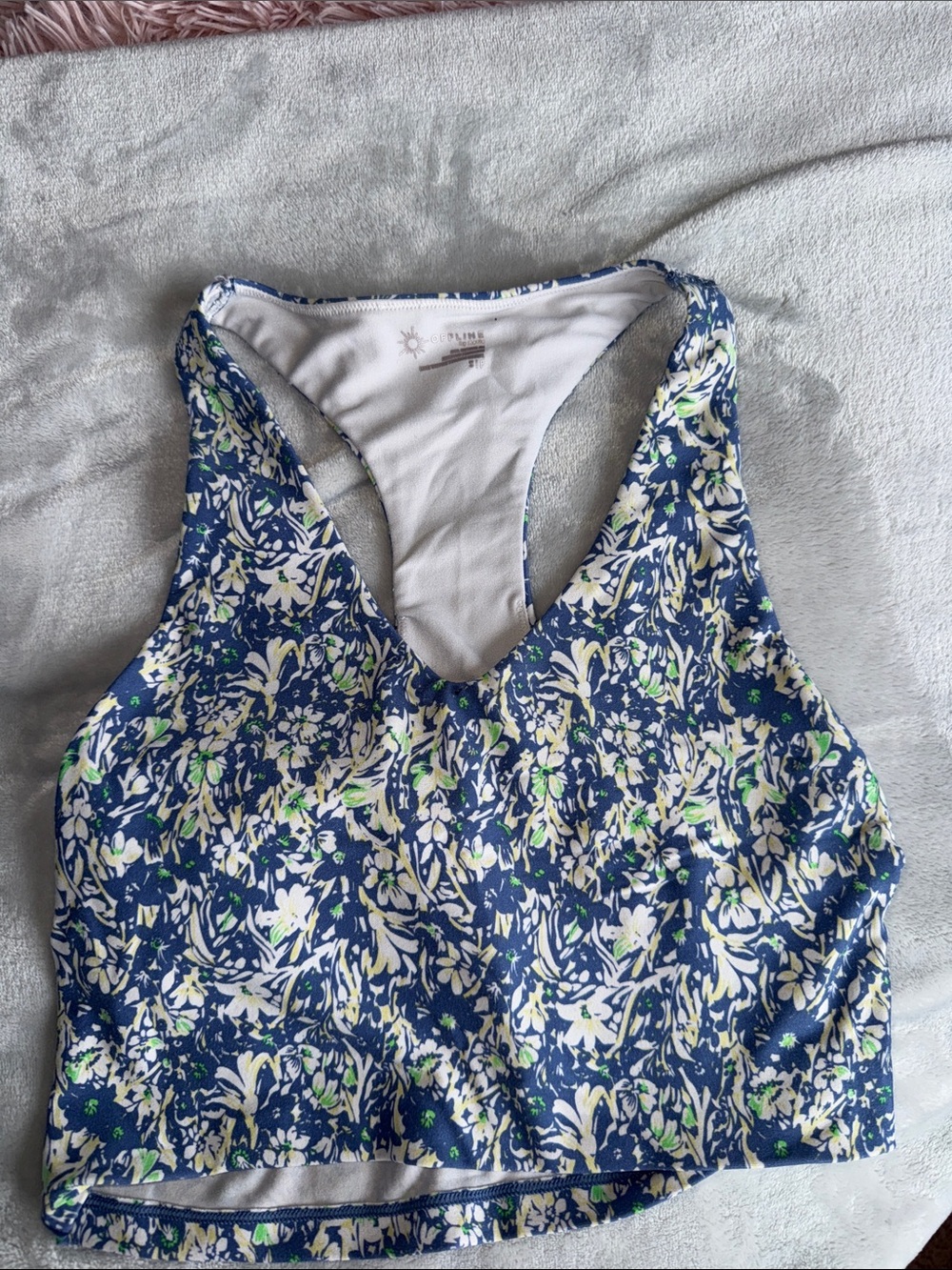 Women’s Navy Floral Racerback One-Piece
